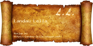 Landau Leila névjegykártya