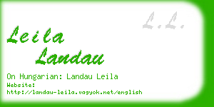 leila landau business card